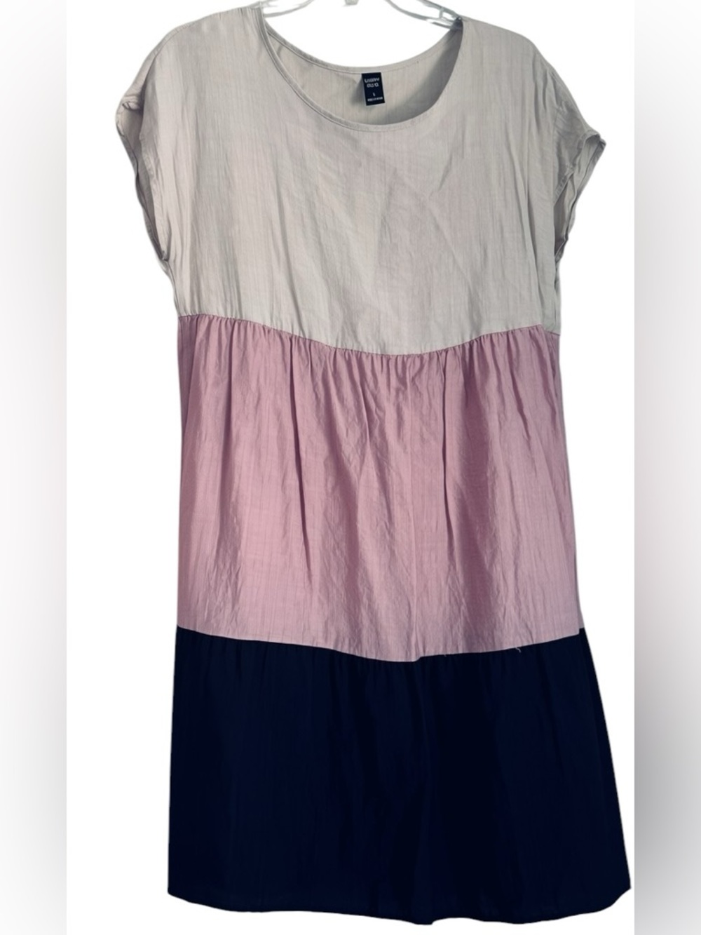 Emery Rose Colorblock Tiered Babydoll Dress Size Large - Picture 2 of 5